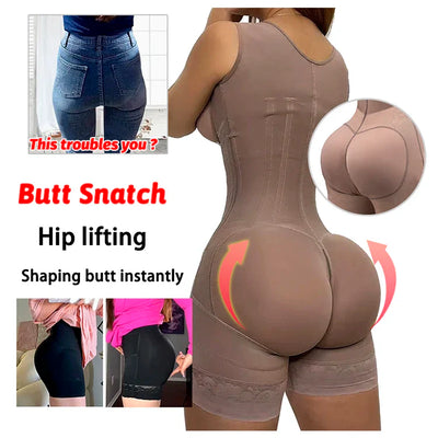 Body Gainant Femme Haute Compression avec Armatures en Acier – Dentelle