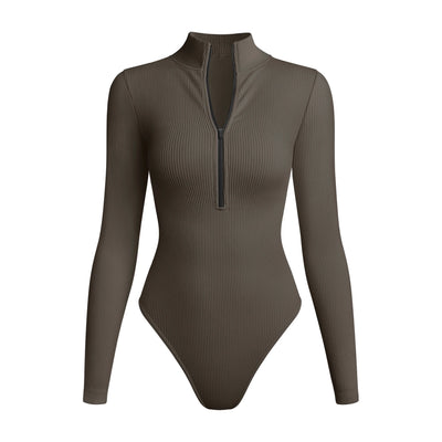 Combinaison Longue Femme à Manches Longues avec Fermeture Éclair – Extensible et Respirante – S à L