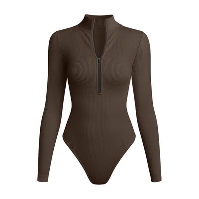 Combinaison Longue Femme à Manches Longues avec Fermeture Éclair – Extensible et Respirante – S à L