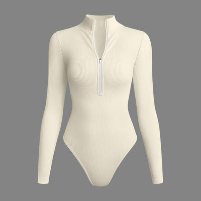 Combinaison Longue Femme à Manches Longues avec Fermeture Éclair – Extensible et Respirante – S à L